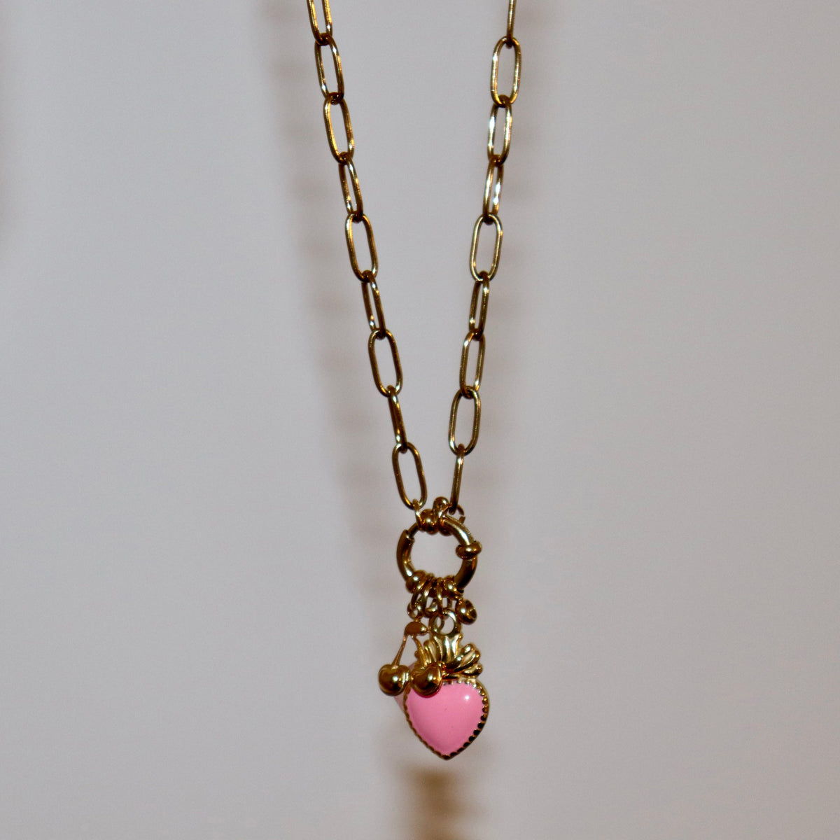 Pink Princess Heart Charm