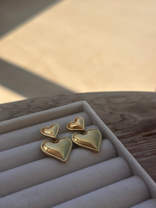Ameerah Double Heart Earrings