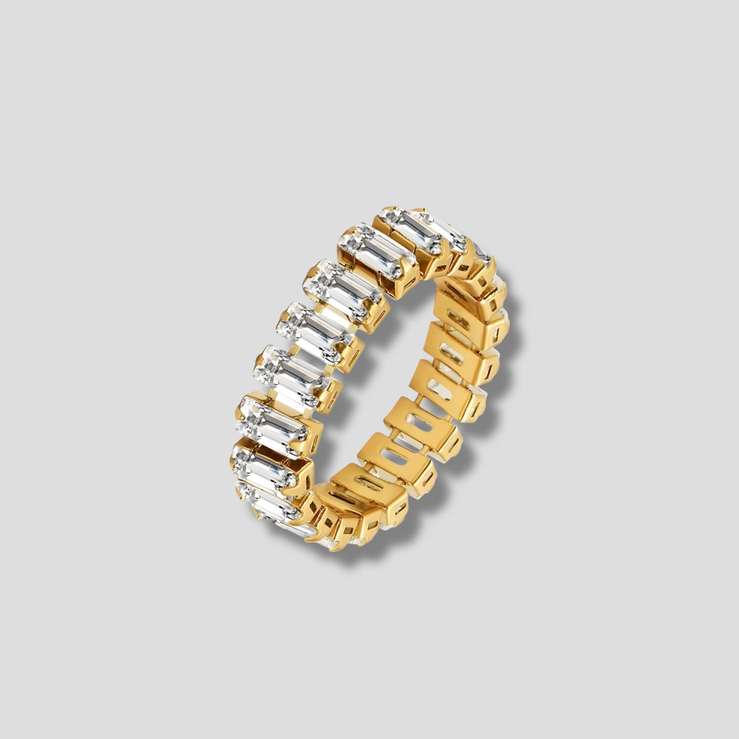 Baguette Cut CZ Ring