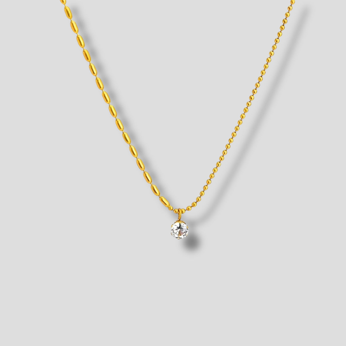 Crystal Ball Chain Necklace