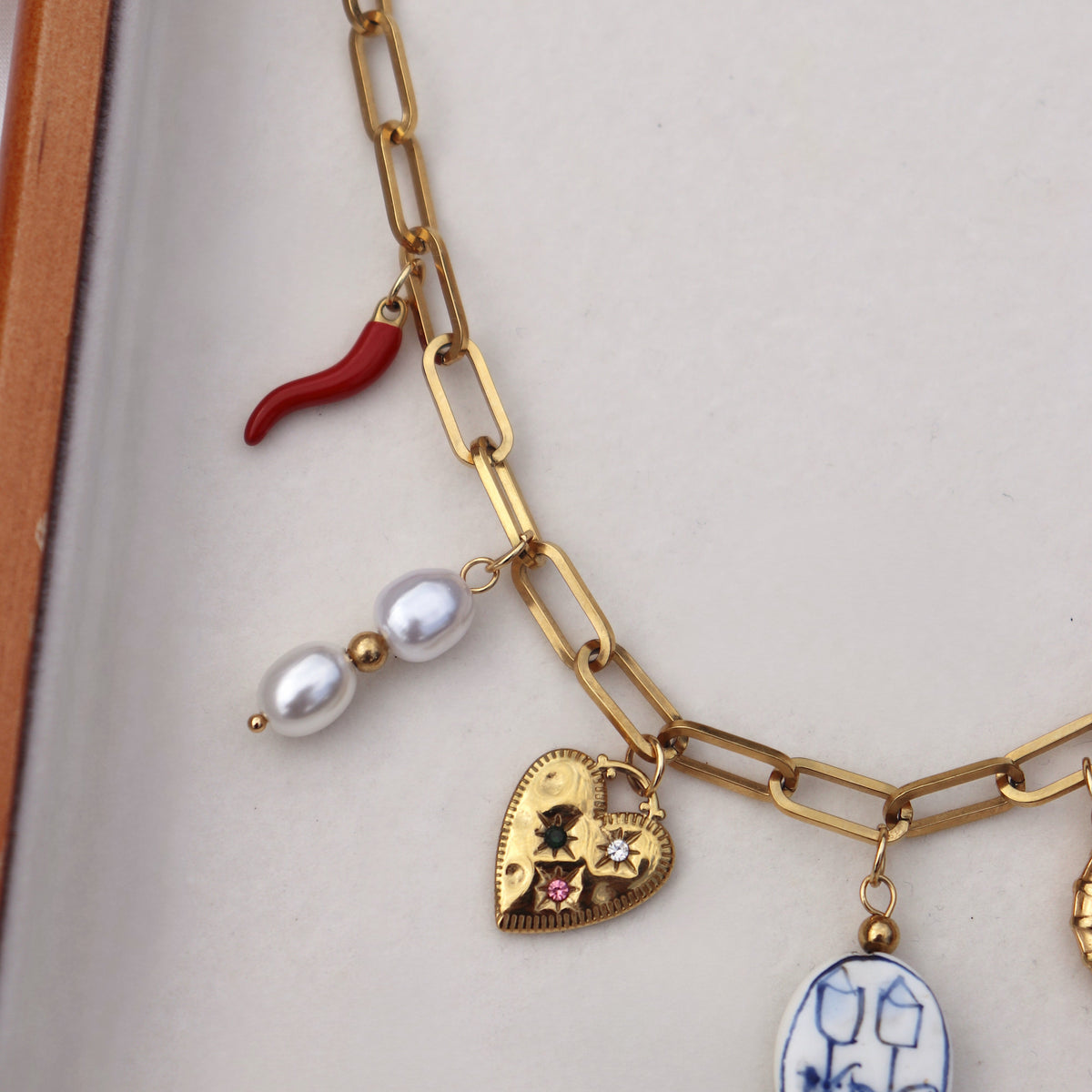 Pearl & Gold Charm