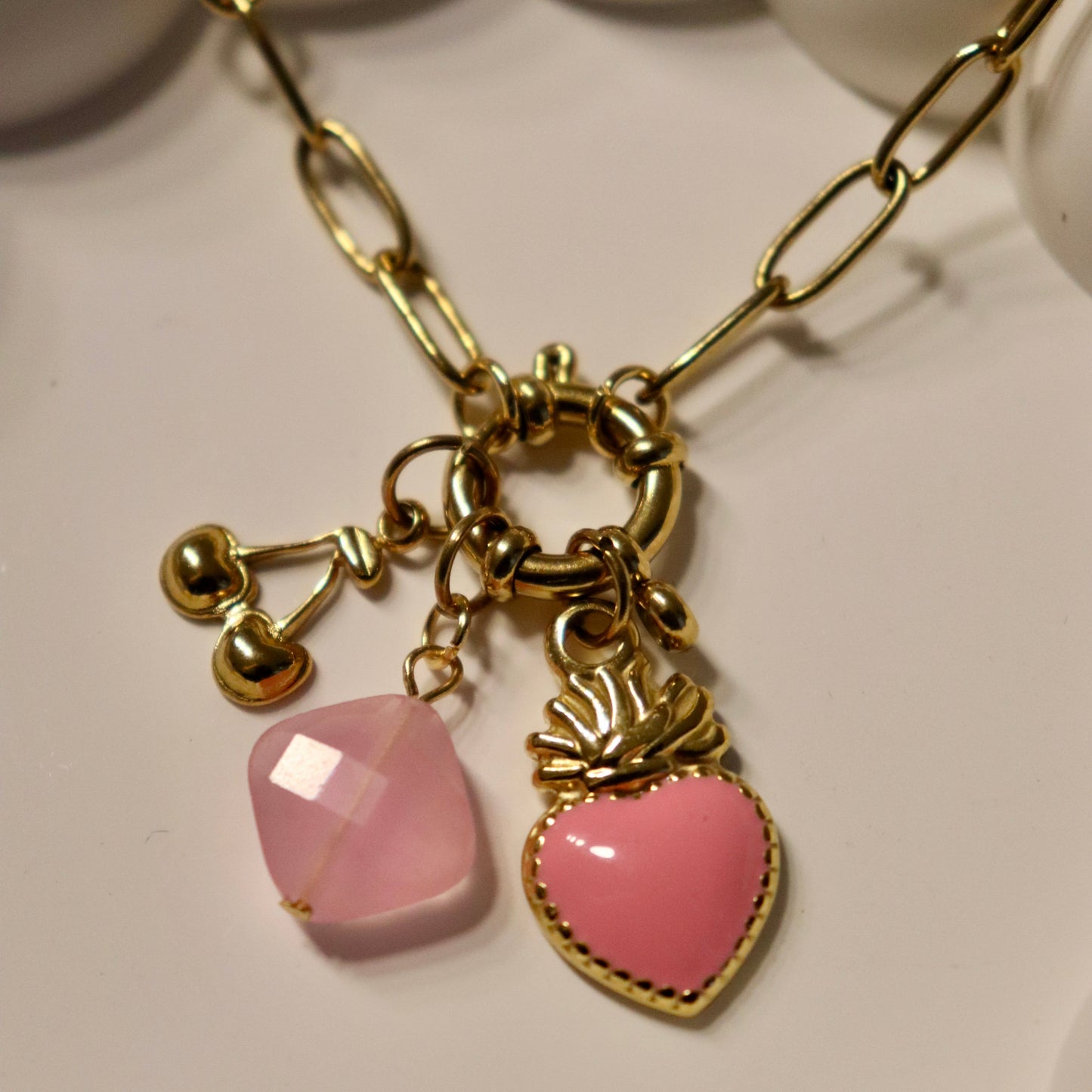 Pink Princess Heart Charm