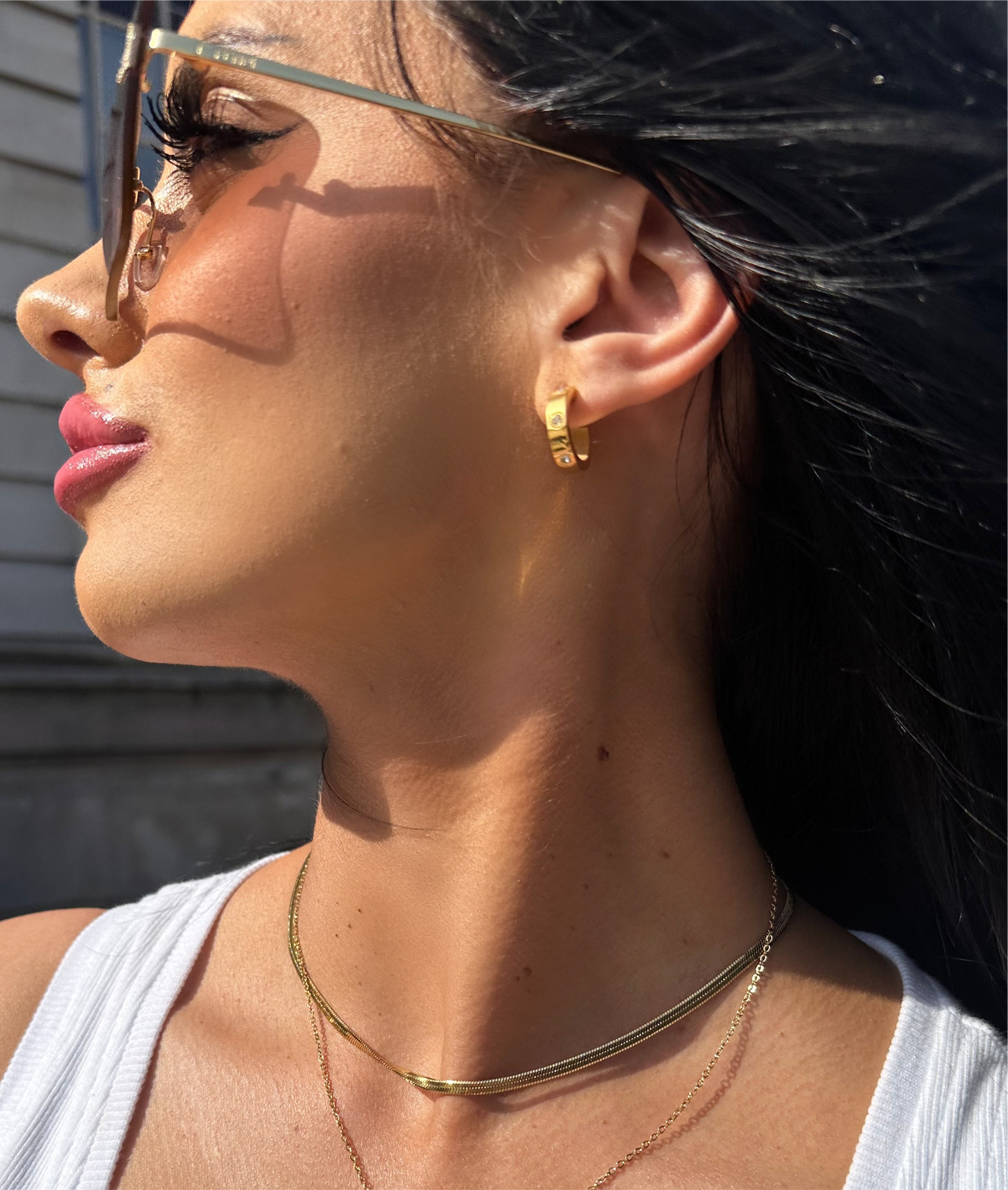 Inspired Diamond Style Small Hoops