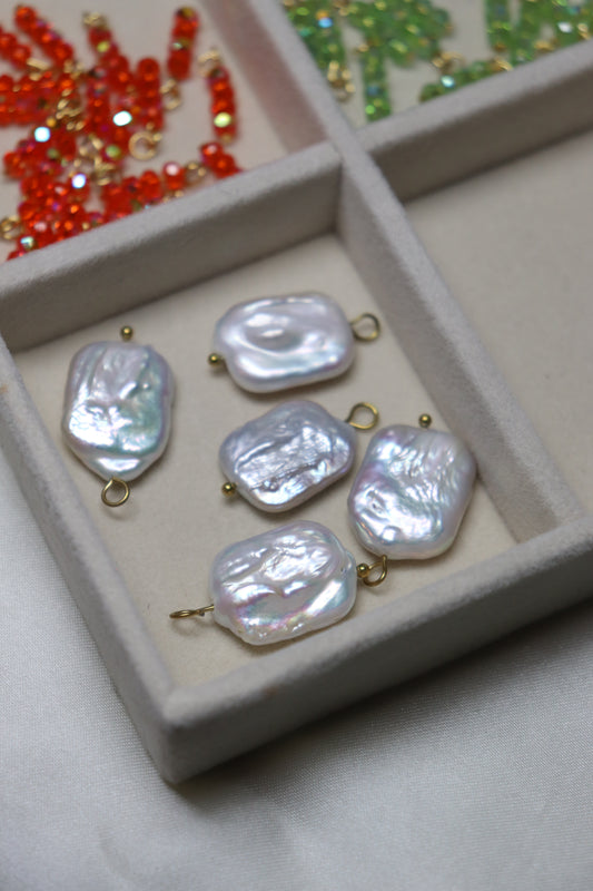 Square Pearl Charm