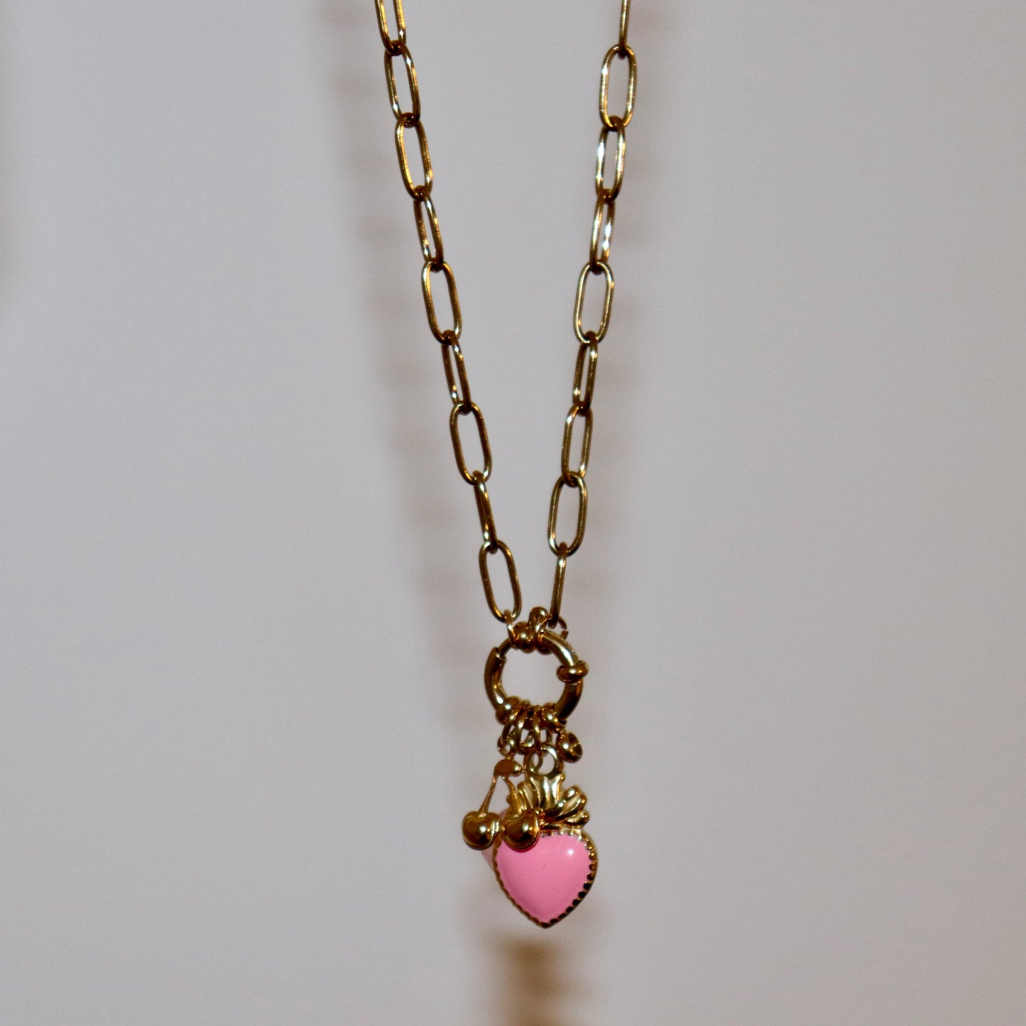 Pink Princess Heart Charm