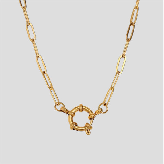 Paperclip Sailor Charm Necklace