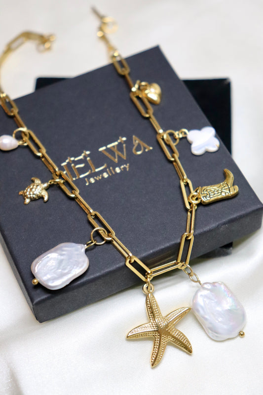 Square Pearl Charm