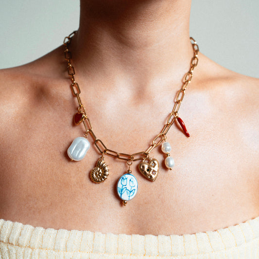 Mykonos Multicharm Necklace