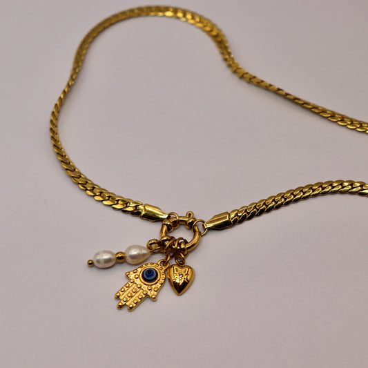 Pearl & Gold Charm