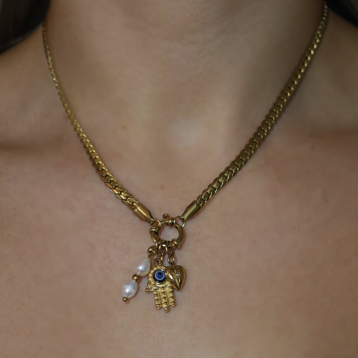 Pearl & Gold Charm