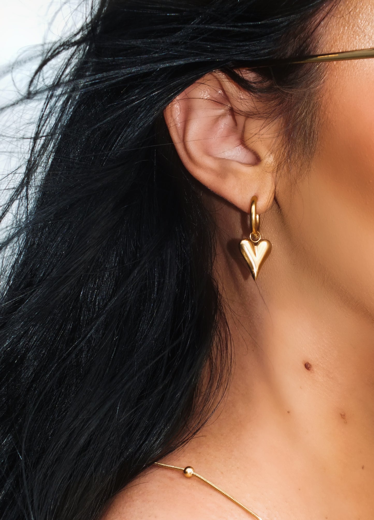Hattie Heart Mini Hoops