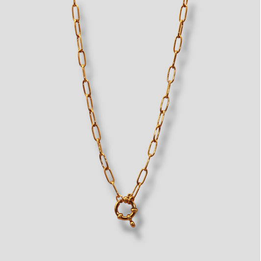 Paperclip Sailor Charm Necklace