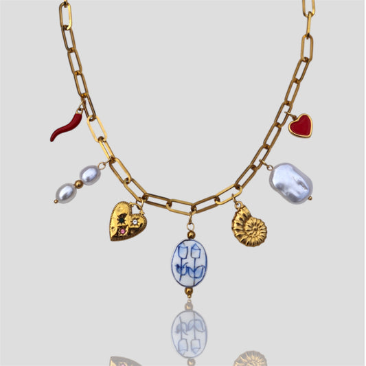 Mykonos Multicharm Necklace