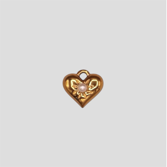 Heart & Pearl Charm