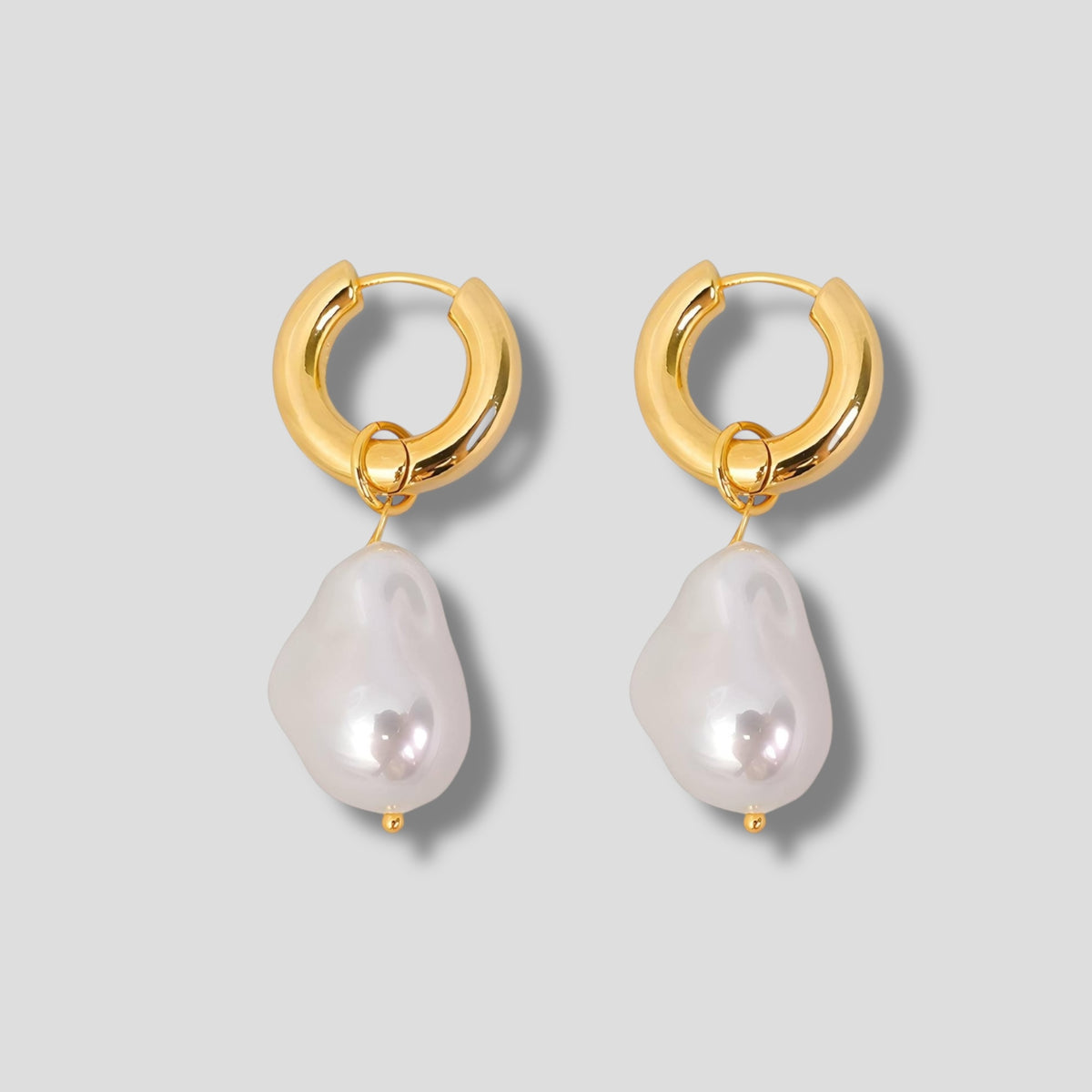 Keshi Pearl Hoops
