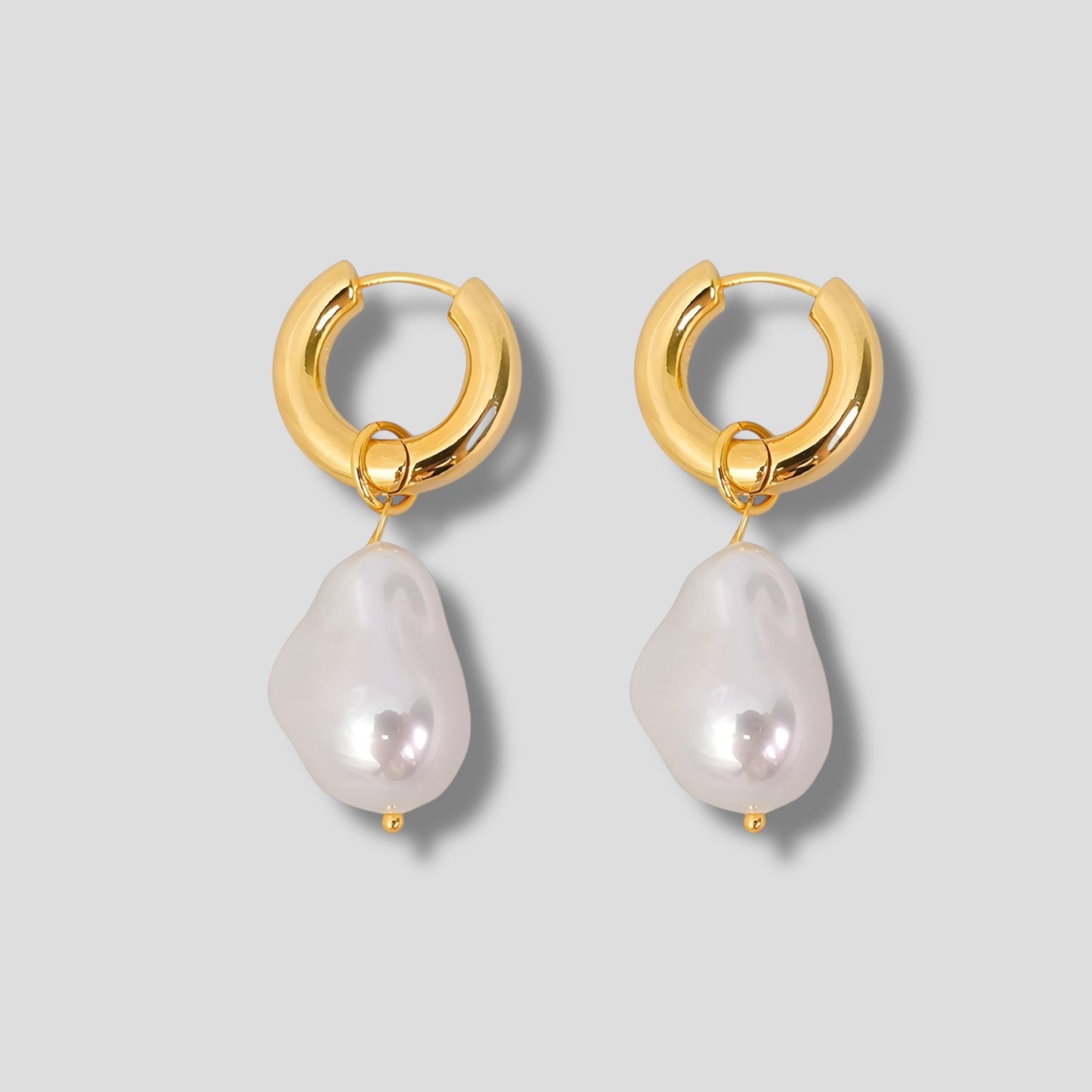 Keshi Pearl Hoops