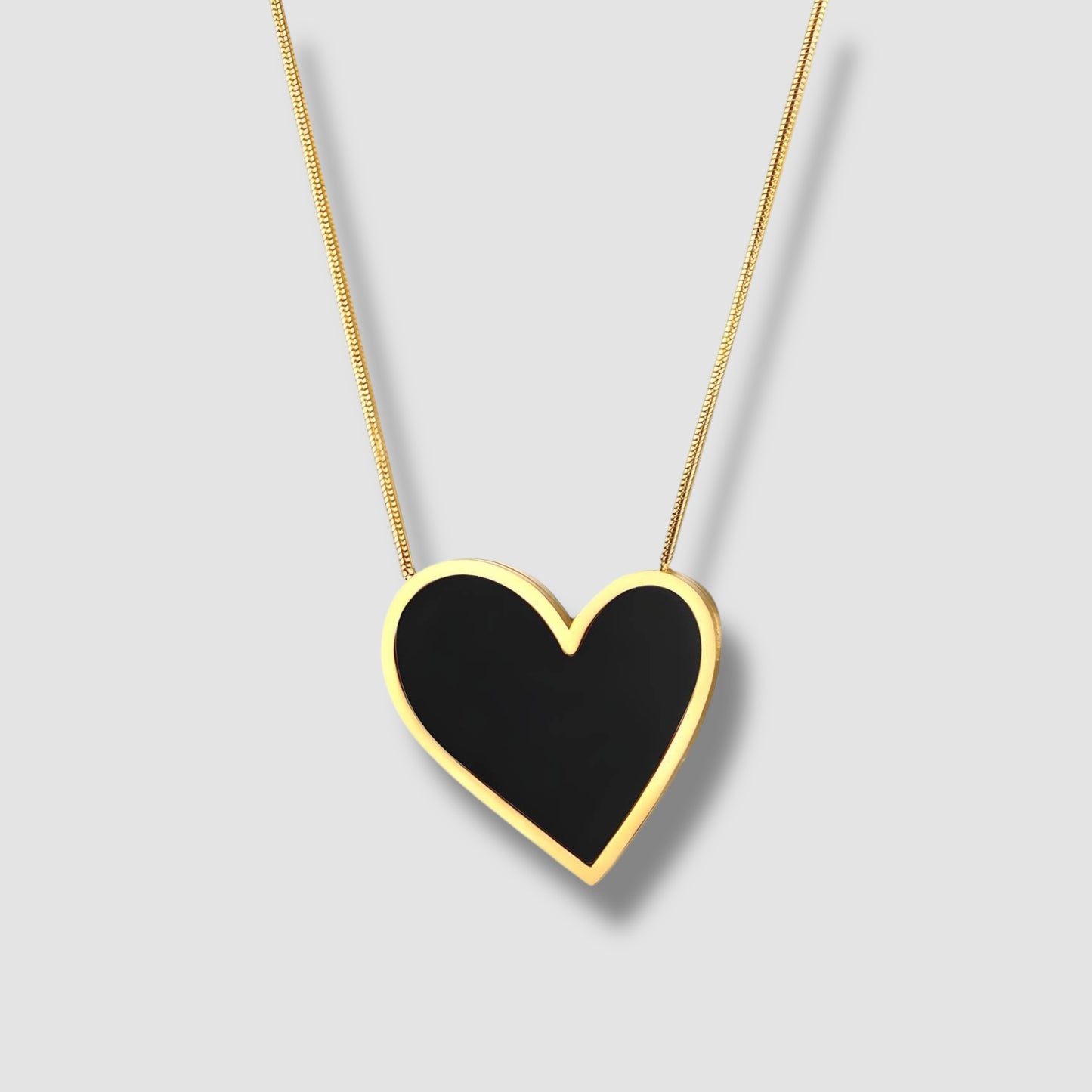 Onyx Heart Necklace