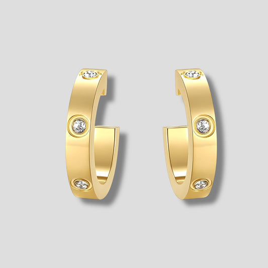 Inspired Diamond Style Small Hoops