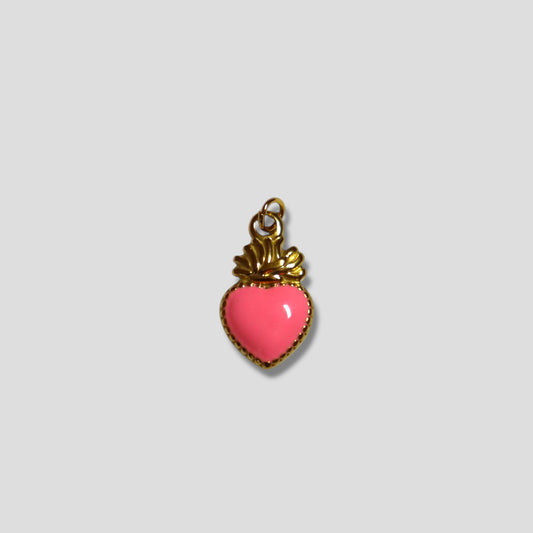 Pink Princess Heart Charm