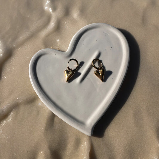 Hattie Heart Mini Hoops